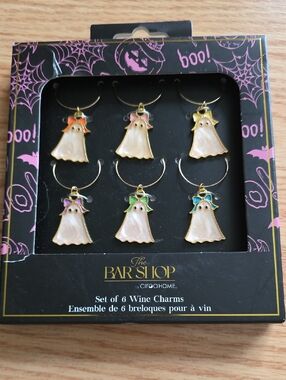Ghost Wine Charms - Multicolor Accents